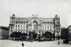 Magyarország, Budapest V., Széchenyi István (Ferenc József) tér, Gresham-palota. A kép forrását kérjük így adja meg: Fortepan / Budapest Főváros Levéltára. Levéltári jelzet: HU.BFL.XV.19.d.1.08.117, 1908, Budapest Főváros Levéltára / Klösz György fényképei, Klösz György, szálloda, szecesszió, palota, Budapest, Quittner Zsigmond-terv, Vágó József-terv, Art Nouveau, Fortepan #82642