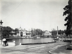 Magyarország, Városliget, Budapest XIV., "Millenniumi kiállítás: Magyar Királyi Honvédség pavilonja. A felvétel 1896-ban készült." A kép forrását kérjük így adja meg: Fortepan / Budapest Főváros Levéltára. Levéltári jelzet: HU.BFL.XV.19.d.1.09.031, 1900, Budapest Főváros Levéltára / Klösz György fényképei, Klösz György, Budapest, Ezredéves Országos Kiállítás, Fortepan #82705