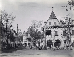 Hungary, Budapest XIV., "Millenniumi kiállítás: Az Ős-Budavár Nagykávéháza. A felvétel 1896-ban készült." A kép forrását kérjük így adja meg: Fortepan / Budapest Főváros Levéltára. Levéltári jelzet: HU.BFL.XV.19.d.1.09.133, 1900, Budapest Főváros Levéltára / Klösz György fényképei, Klösz György, Budapest, Millennium Exhibition, Fortepan #82790