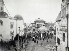 Hungary, Budapest XIV., "Millenniumi kiállítás: Az Ős-Budavár mulatókoplexum megnyitója. A felvétel 1896-ban készült." A kép forrását kérjük így adja meg: Fortepan / Budapest Főváros Levéltára. Levéltári jelzet: HU.BFL.XV.19.d.1.09.135, 1900, Budapest Főváros Levéltára / Klösz György fényképei, Klösz György, Budapest, Millennium Exhibition, Fortepan #82792