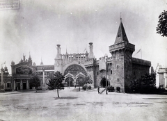 Magyarország, Városliget, Budapest XIV., "Millenniumi kiállítás: Bányászati, kohászati és építőanyagok kiállítási csarnok. A felvétel 1896-ban készült." A kép forrását kérjük így adja meg: Fortepan / Budapest Főváros Levéltára. Levéltári jelzet: HU.BFL.XV.19.d.1.10.003, 1900, Budapest Főváros Levéltára / Klösz György fényképei, Klösz György, Budapest, Ezredéves Országos Kiállítás, Fortepan #82852