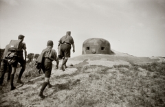 Slovakia, csehszlovák erőd. A felvétel a Felvidék visszacsatolása után, a Budai Ciszterci Szent Imre Gimnázium cserkészcsapatának kirándulásán készült., 1939, Ebner, fort, scouting, Fortepan #83642