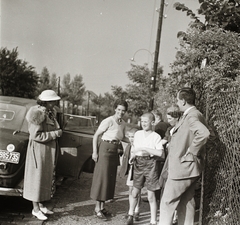 Magyarország, Budapest XII., a felvétel a Tóth Lőrinc utca 14. előtt készült., 1936, Ebner, kerítés, automobil, rendszám, Haidekker-márka, Budapest, Fortepan #83814