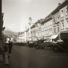 Ausztria, Villach, Hauptplatz., 1939, Ebner, kerékpár, teherautó, automobil, Fortepan #83865