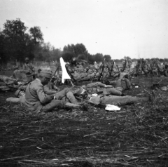 1914, Lőw Miklós, First World War, soldier, pile arms, Fortepan #84088