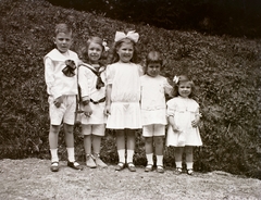 1909, Zichy, trumpet, kids, sailor blouse, Fortepan #84142