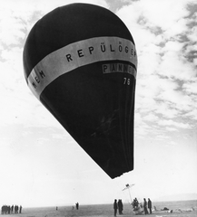 Hungary, az első magyar hőlégballon., 1976, Magyar Hírek folyóirat, hot air balloon, Fortepan #84638