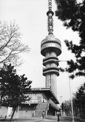 Hungary, Pécs, TV adótorony a Misina tetőn., 1976, Magyar Hírek folyóirat, TV tower, István Vízvárdy-design, Gusztáv Söpkéz-design, József Thoma-design, Fortepan #84654