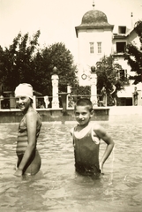 Hungary, Budapest III., Csillaghegyi strandfürdő., 1930, Hirschler András, swimming pool, kids, Budapest, Fortepan #85274