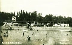 Ausztria, Haselsdorf-Tobelbad, uszoda., 1928, Hirschler András, uszoda, medence létra, Fortepan #85278