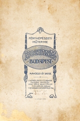 Magyarország, Budapest VII., Rákóczi út 56., Botfan M. fényképészeti műterme., 1900, Kameniczky Attila, műterem, fényképész, hátlap, Budapest, Fortepan #85760