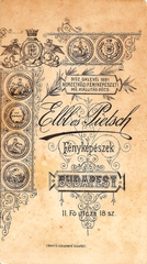 Magyarország, Budapest I., Fő utca 18., Elbl és Pietsch fényképészek., 1900, Kameniczky Attila, műterem, fényképész, hátlap, Budapest, Fortepan #85768