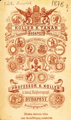 Magyarország, Budapest V., Harmincad utca 1., Koller K. tanár, fényképész., 1900, Schermann Ákos, műterem, fényképész, hátlap, Budapest, Fortepan #85818