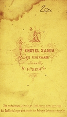 Magyarország, Balatonfüred,Székesfehérvár, Lengyel Samu fényképész., 1900, Székesfehérvár Városi Képtár, műterem, fényképész, hátlap, Fortepan #85848