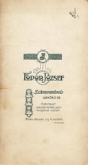 Magyarország, Székesfehérvár, Várkörút 29., Fodor József fényképész., 1900, Székesfehérvár Városi Képtár, műterem, fényképész, hátlap, Fortepan #85885