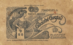 Magyarország, Budapest VIII., Baross utca 73., Gasché Gusztáv fényképészeti és festészeti műterme., 1900, Székesfehérvár Városi Képtár, műterem, fényképész, hátlap, Budapest, Fortepan #85907