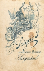 Hungary, Szekszárd, Szigeti J. fényképészeti műterme., 1906, Erky-Nagy Tibor, studio, photographer, verso, Fortepan #85947