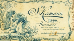 Románia,Erdély, Lippa, Fő utca, Heimann Zsigmond fényképész., 1900, Veszprém Megyei Levéltár/Nemere Péter, műterem, fényképész, hátlap, Fortepan #85956