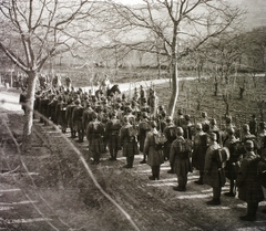 1916, Schmidt Albin, első világháború, katona, menetoszlop, fez, bosnyák katona, Fortepan #86124