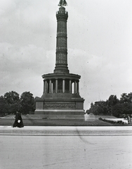 Németország, Berlin, Königsplatz (később Platz der Republik), Győzelmi oszlop (Siegessäule)., 1914, Schmidt Albin, emlékmű, Heinrich Strack-terv, Fortepan #86172