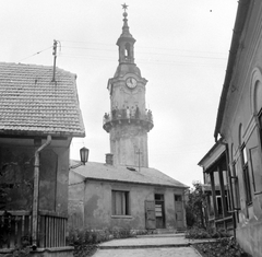 Hungary, Veszprém, Tűztorony., 1965, Gyöngyi, church clock, Fortepan #8619