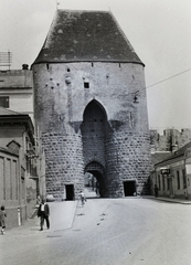 Austria, Hainburg an der Donau, Bécsi kapu (Wienertor)., 1930, Schmidt Albin, gate tower, Fortepan #86229