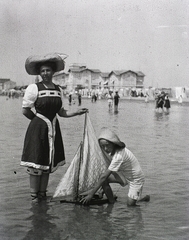 Italy, Grado, Strand., 1910, Schmidt Albin, toy ship, Fortepan #86280