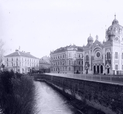 Románia,Erdély, Temesvár, jobbra a Gyárvárosi zsinagóga., 1910, Magyar Földrajzi Múzeum / Erdélyi Mór cége, zsinagóga, zsidóság, mór stílus, Baumhorn Lipót-terv, Fortepan #86453