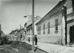 Románia,Erdély, Csíkszereda, Petőfi Sándor utca a Kőrösi Csoma Sándor utcától a Majláth Gusztáv Károly tér felé nézve., 1914, Magyar Földrajzi Múzeum / Erdélyi Mór cége, Fortepan #86574