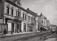 Románia,Erdély, Csíkszereda, Petőfi Sándor utca, balra a Venczel József utca torkolata., 1914, Magyar Földrajzi Múzeum / Erdélyi Mór cége, Fortepan #86575