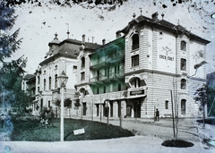 Slovakia, Bardejovské Kúpele, Erzsébet gyógyszálló (később Astoria gyógyszálló)., 1912, Magyar Földrajzi Múzeum / Erdélyi Mór cége, Secession, health resort, Art Nouveau architecture, Fortepan #86622