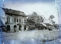 Románia,Erdély, Gyulafehérvár, Novák Ferenc tér (Piata Iuliu Maniu)., 1910, Magyar Földrajzi Múzeum / Erdélyi Mór cége, utcakép, sérült kép, Fortepan #86671