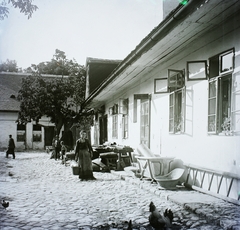 1910, Magyar Földrajzi Múzeum / Erdélyi Mór cége, yard, ladder, bathtub, sitting bathtub, Fortepan #86753