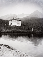 Szlovákia,Magas-Tátra, a Tivoli villa a Csorba-tónál, a háttérben jobbra a Pátria-csúcs., 1906, Magyar Földrajzi Múzeum / Erdélyi Mór cége, tengerszem, Tátra hegység, Gedeon Majunke-terv, Fortepan #86826