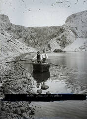 Horvátország, Novigrad, a Zrmanja folyó torkolata az Adriai-tenger "Novigradi tenger"-nek nevezett öblénél., 1902, Magyar Földrajzi Múzeum / Erdélyi Mór cége, csónak, Fortepan #86958