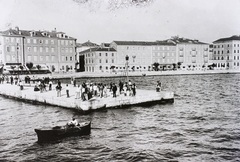 Horvátország,Adria, Zadar / Zára, az új rakpart (később Obala Kralja Petra Krešimira IV), a képen látható épületek a II. világháborúban megsemmisültek., 1901, Magyar Földrajzi Múzeum / Erdélyi Mór cége, eltűnt épület, rakpart, Fortepan #86977