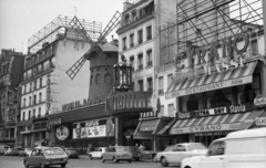 Franciaország, Párizs, Boulevard de Clichy, Moulin Rouge mulató., 1971, Urbán Tamás, étterem, mozi, Fortepan #87423