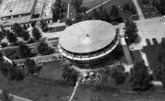 Hungary, Balatonszéplak,Siófok, Liszt Ferenc sétány, Nemzetközi Újságíró Szövetség Üdülője, Orion bár., 1971, Urbán Tamás, bird's eye view, Fortepan #87582