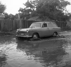 Hungary, 1972, Urbán Tamás, flood, number plate, Fortepan #87672