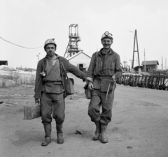 Hungary, Halimba, bauxitbánya, III. akna., 1972, Urbán Tamás, mining, protective helmet, miner, wellingtons, coal mine, Fortepan #87724