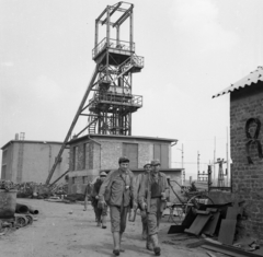 Hungary, Halimba, bauxitbánya, III. akna., 1972, Urbán Tamás, mining, protective helmet, miner, coal mine, Fortepan #87725