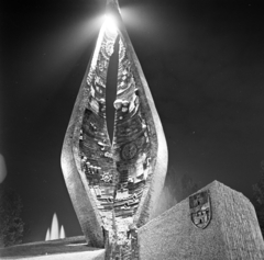 Hungary, Margit Islands, Budapest, Centenáriumi emlékmű (Kiss István, 1972.)., 1972, Urbán Tamás, monument, Fortepan #87788