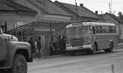 Magyarország, Vásárosnamény, 1973, Urbán Tamás, autóbusz, magyar gyártmány, teherautó, Ikarus-márka, ZIL-márka, Ikarus 620/630, ZiL-130, Fortepan #88053