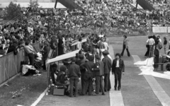 Hungary, Miskolc, DVTK-stadion, Rockfesztivál., 1973, Urbán Tamás, auditorium, stadium, rock festival, Fortepan #88121