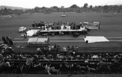 Hungary, Miskolc, DVTK-stadion, Rockfesztivál. Színpadon a Non-Stop együttes., 1973, Urbán Tamás, band, stage, auditorium, stadium, rock festival, Fortepan #88128