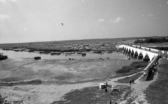 Hungary, Hortobágy, Kilenclyukú híd., 1973, Urbán Tamás, bridge, stone bridge, World Heritage, arch bridge, Ferenc Povolny-design, national park, Fortepan #88160