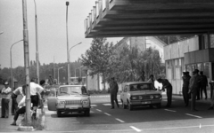 Magyarország, Röszke, határállomás., 1973, Urbán Tamás, határállomás, rendszám, Opel Rekord C, Wartburg 353, Fortepan #88372