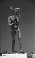 Slovenia, Piran, Tartinijev trg, Piran szíve című szobor., 1976, Urbán Tamás, sculpture, nude figure, Fortepan #88732