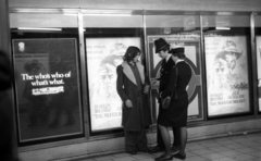 United Kingdom, London, Piccadilly Circus, aluljáró., 1976, Urbán Tamás, poster, underpass, Marlon Brando-portrayal, Jack Nicholson-portrayal, Fortepan #88802