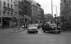 United Kingdom, London, Piccadilly Circus, szemben a Piccadilly., 1976, Urbán Tamás, double-decker, automobile, subway station, Fortepan #88803